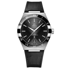 Previously Owned OMEGA Constellation Co-Axial Master Chronometer Black Dial Leather Strap Watch 41mm - O13133412101001 1