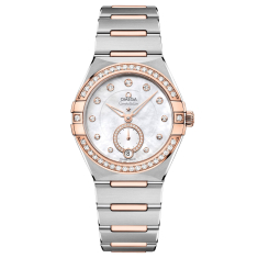 Previously Owned OMEGA Constellation Co-Axial Master Chronometer Small Seconds Two-Tone Diamond Watch 34mm - O13125342055001 1