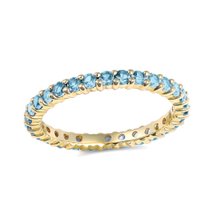 Personalized Gemstone or 1 1/8ctw Lab Grown Diamond Stackable Eternity Ring 1