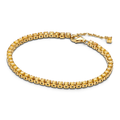 Pandora Sparkling Yellow Gold-Plated Tennis Bracelet 1