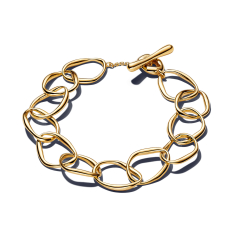 Pandora Essence Organically Shaped Gold-Plated Link Bracelet 1