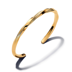 Pandora Essence Twisted Gold-Plated Open Bangle Bracelet 1