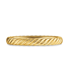 David Yurman Sculpted Cable Bangle Bracelet in 18K Yellow Gold, 8mm 1