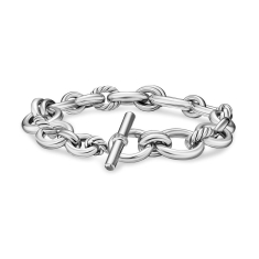David Yurman DY Mercer Chain Bracelet in Sterling Silver with Diamonds, 8mm 1