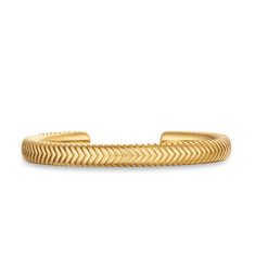 Men's David Yurman Chevron Cuff Bracelet in 18K Yellow Gold, 8mm 1