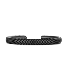 Men's David Yurman Chevron Cuff Bracelet in Black Titanium, 8mm 1