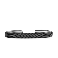Men's David Yurman Chevron Cuff Bracelet in Titanium, 8mm 1