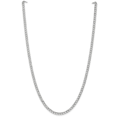 14k White Gold 4.3mm Curb Chain Necklace 1