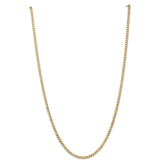 14k Yellow Gold 3.35mm Curb Chain Necklace 1