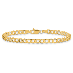 14k Yellow Gold 4.3mm Curb Chain Bracelet 1