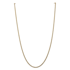 14k Yellow Gold 2.5mm Curb Chain Necklace 1