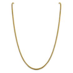 14k Yellow Gold 3.6mm Round Box Chain Necklace 1
