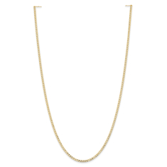 14k Yellow Gold 2.85mm Curb Chain Necklace 1