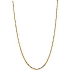 14k Yellow Gold 2.9mm Beveled Curb Chain Necklace 1