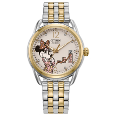 Citizen Eco-Drive Disney Empowered Minnie Mouse Two-Tone Bracelet Watch 36mm - FE6084-70W 1