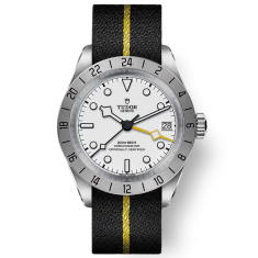 Black Bay Pro Opaline White Dial Black with Yellow Band Fabric Strap Watch 39mm - M79470-0005 1