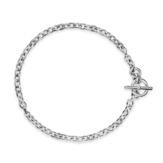 David Yurman DY Mercer Toggle Chain Necklace in Sterling Silver with Diamonds, 8mm 1