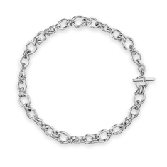 David Yurman DY Mercer Chain Necklace in Sterling Silver with Diamonds, 8mm 1