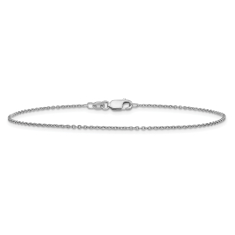 Sterling Silver 1.25mm Cable Chain Anklet 1