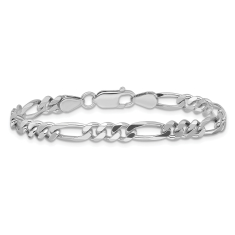 Sterling Silver 5.25mm Figaro Chain Bracelet 1