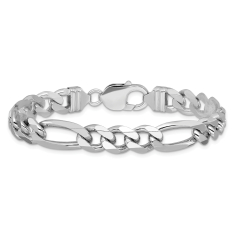 Sterling Silver 9mm Figaro Chain Bracelet 1