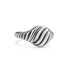 David Yurman Sculpted Cable Pinky Ring in Sterling Silver, 10mm 1