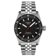 Tissot PR516 Powermatic 80 Black Dial Stainless Steel Watch 38mm - T1494071105100 1