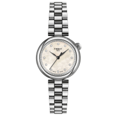 Tissot Desir White Mother of Pearl Dial Diamond Dial Stainless Steel Watch 28mm - T1520101111600 1