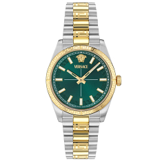 Versace Millenyium Green Sunray Dial Two-Tone Bracelet Watch 32mm - VE0E00425 1