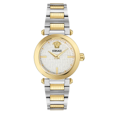 Versace Greek Silver Guilloche Dial Two-Tone Bracelet Watch 35mm - VE5B00325 1