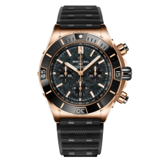 Breitling Super Chronomat B01 44 Red Gold Black Rubber Strap Watch 44mm - RB01365A1B1S 1