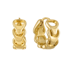 Bulova Link Gold-Plated Huggie Hoop Earrings 1