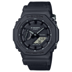 Casio G-Shock Analog-Digital Utility Carbon Core Guard Black Cloth Strap Watch 48.5mm - GA2100BCE-1A 1