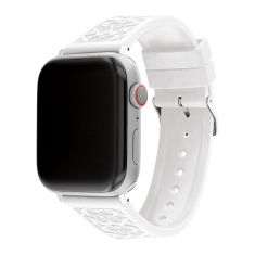 COACH Apple Watch Strap Signature White Silicone 42mm, 44mm and 45mm - 14700080 1