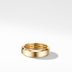 Men's David Yurman Beveled Band Ring in 18k Yellow Gold, 6mm 1