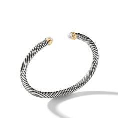 David Yurman Cable Classics Collection Bracelet with Pearls and 14K Gold 1