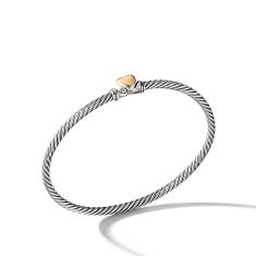 David Yurman Cable Collectibles Heart Bracelet with Gold 1