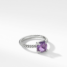 David Yurman Chatelaine Ring with Amethyst and Diamonds 1