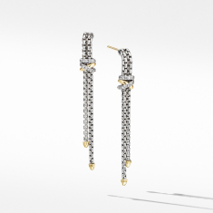 David Yurman Helena Chain Drop Earrings with 18k Yellow Gold and Diamonds 1