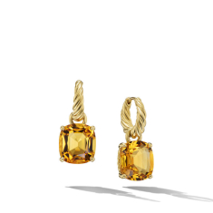 David Yurman Marbella 18K Yellow Gold with Citrine 25mm Drop Earrings 1