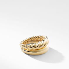 David Yurman Pure Form Stack Rings in 18k Gold 1