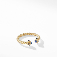 David Yurman Renaissance Ring in 18K Gold with Blue Sapphires 1