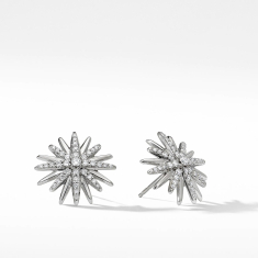 David Yurman Starburst Stud Earrings with Pave Diamonds 1
