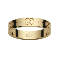 Gucci Icon Thin Band Yellow Gold Ring | Size 7.5 1