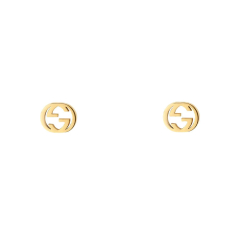 Gucci Yellow Gold Interlocking G Earrings 1