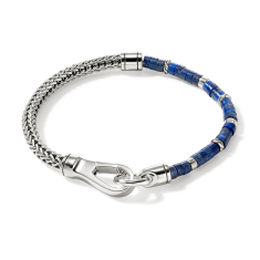 John Hardy Heishi Lapis Lazuli Beaded Sterling Silver Bracelet 1