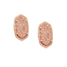 Kendra Scott Ellie Earrings in Rose Gold Plated Drusy 1