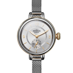 Ladies' Shinola The Birdy Stainless Steel Mesh Bracelet Watch S0120121838 1