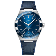Men's OMEGA Constellation Co-Axial Master Chronometer Blue Leather Strap Watch O13133412103001 1