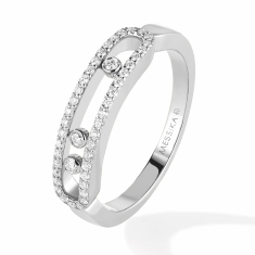 Messika Baby Move 1/4ctw Diamond Pave White Gold Ring | Size 7 1